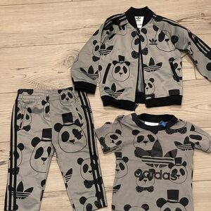 Adidas x Mini Rodini Panda Track Suit Set - Size 12/18 Months